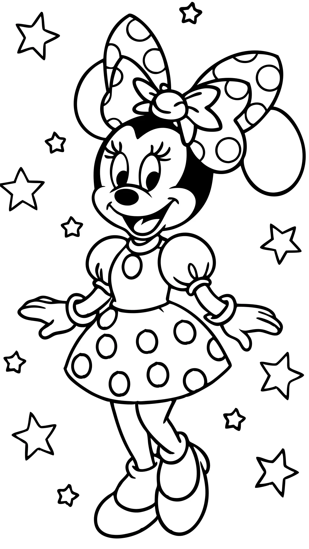 Página de colorear de Minnie Mouse